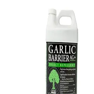 a gallon jug of garlic barrier ag+ insect repellent
