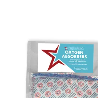 a package of packfreshusa oxygen absorbers with a red star logo