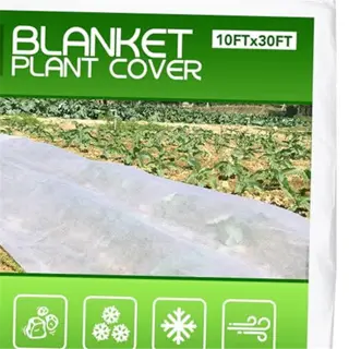 advertisement for thermal row covers with product details and usage examples
