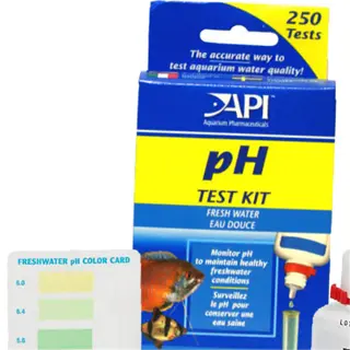 api ph test kit for freshwater aquariums with color card and test solution