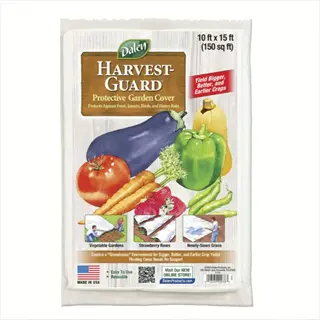 dalen harvest guard floating row cover garden product packaging showing vegetables and protective usage illustrations with descriptive text