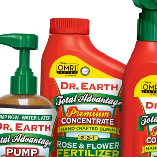 dr. earth total advantage rose & flower liquid fertilizer bottles