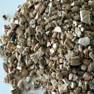 expanded vermiculite, a lightweight mineral used for insulation and soil amendment
