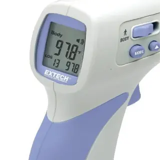 extech infrared thermometer displaying 97.8°f in body mode
