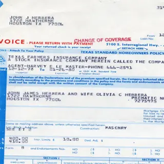 farm insurance policy document with coverage details