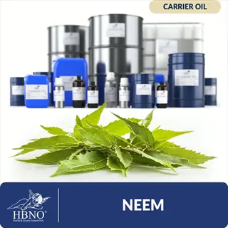 hbno neem carrier oil products with fresh neem leaves for skincare