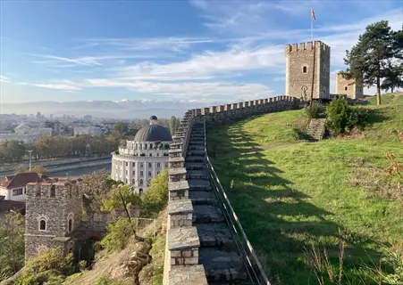 high altitude mountain region landscape with historical fortress and city, where kale cultivation thrives in cool climates