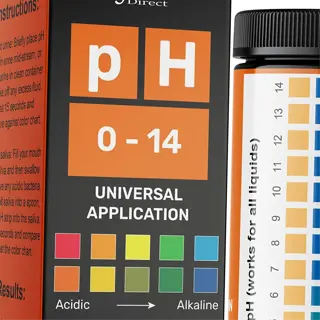 jnw direct ph test strips with color chart for ph levels 0-14