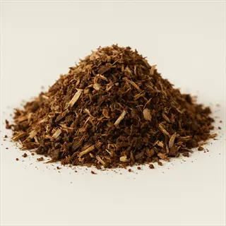 pile of dark, nutrient-rich pure compost with visible wood chips and decomposed organic matter, ideal for enriching garden soil