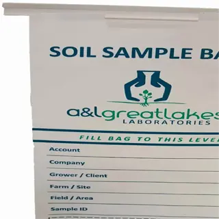 soil sample bag with labeling fields for garden samples